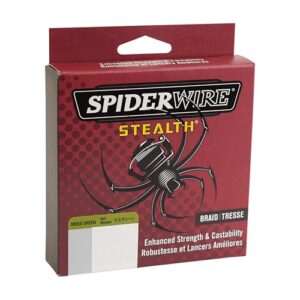 SpiderWire Stealth® Superline, Moss Green, 15lb | 6.8kg, 125yd | 114m Braided Fishing Line, Suitable for Freshwater and Saltwater Environments