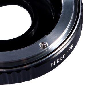 K&F Concept Lens Mount Adapter Compatible with Nikon Lens to Pentax K PK Mount Adapter with Glass for Pentax