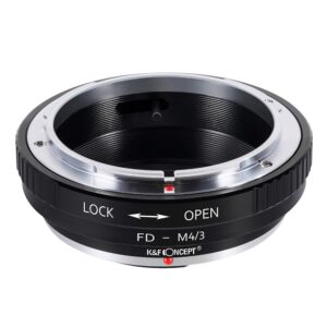 k&f concept lens mount adapter ring compatible with canon fd lens to micro four thirds m4/3 olympus pen and panasonic lumix cameras