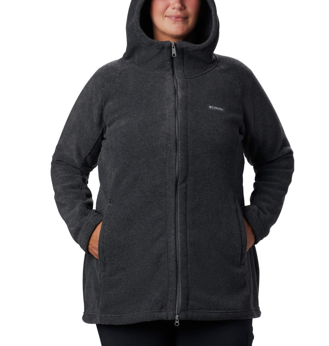 Columbia Women's Benton Springs II Long Hoodie, Charcoal Heather, Medium