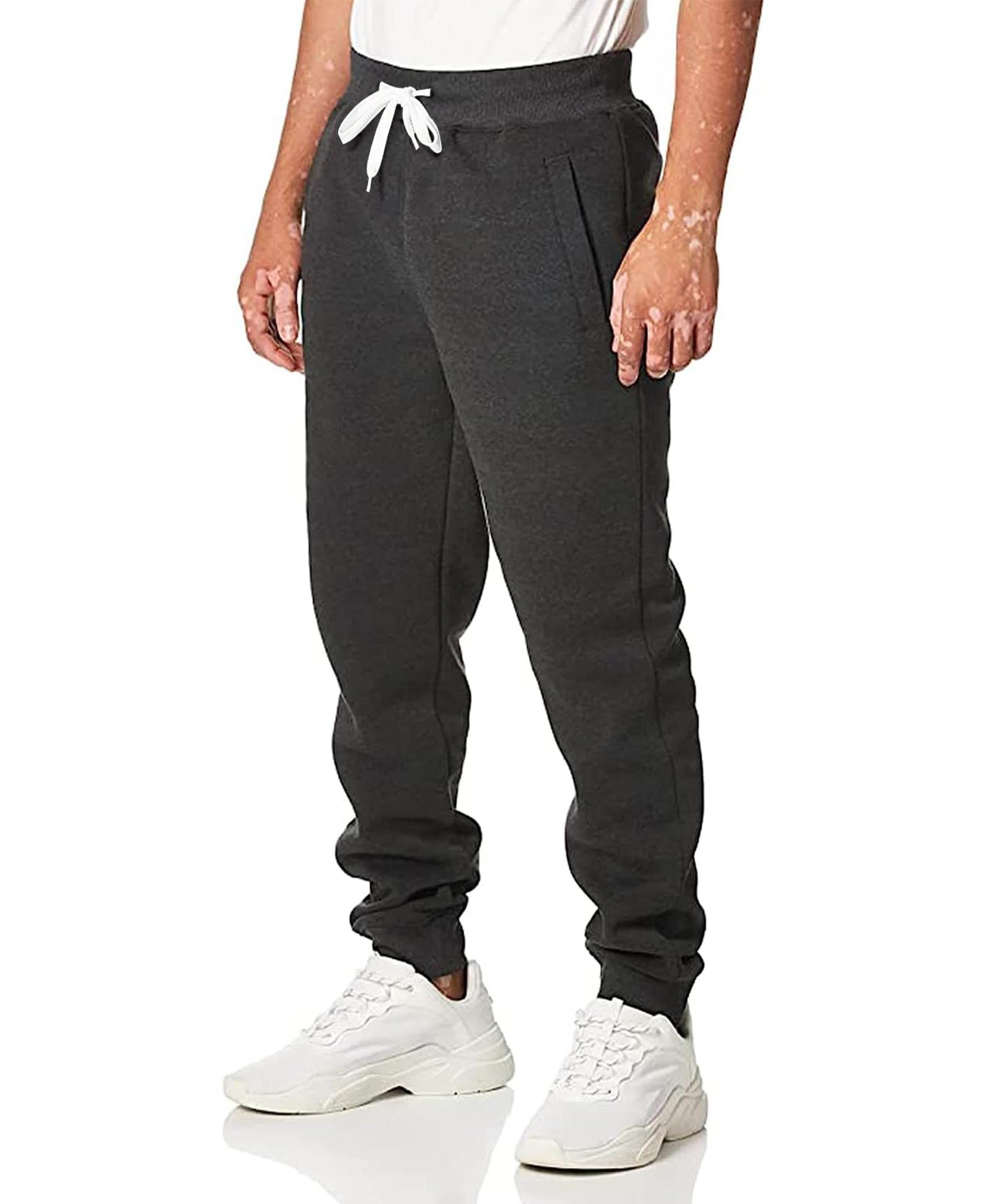 Southpole Men's Basic Active Fleece Jogger Pants-Regular and Big & Tall Sizes, HCH, L