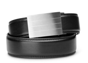 kore men’s full-grain leather track belts | “evolve” stainless steel buckle