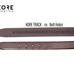 KORE Men’s Full-Grain Leather Track Belts | “Evolve” Stainless Steel Buckle