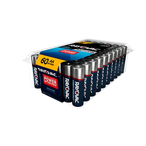 Rayovac AA Batteries, Double A Battery Alkaline, 60 Count