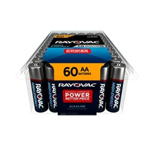 Rayovac AA Batteries, Double A Battery Alkaline, 60 Count