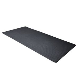 cap barbell foam mat, black diamond plate texture, 7mm thick (mt-46937ebk)