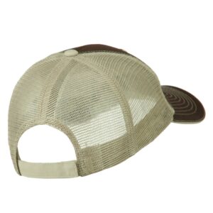 e4Hats.com Sheriff Embroidered Big Size Garment Washed Mesh Cap - Khaki Brown OSFM