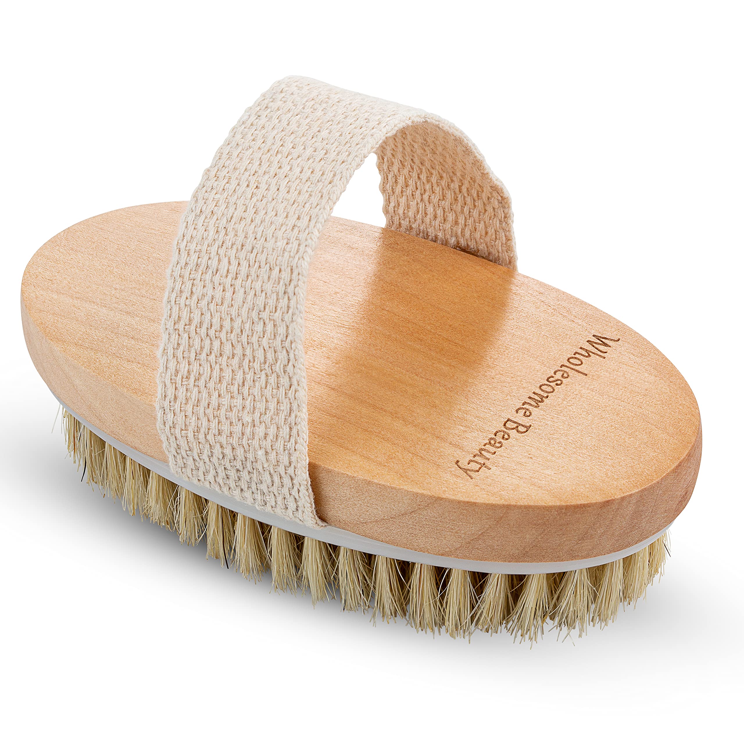 Dry Skin Body Brush - Improves Skin's Health and Beauty - Natural Bristle - Remove Dead Skin and Toxins, Cellulite Treatment, Improves Lymphatic Functions, Exfoliates, Stimulates Blood Circulation