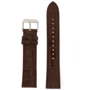 seiko genuine textured brown leather alligator grain, no color, size no size