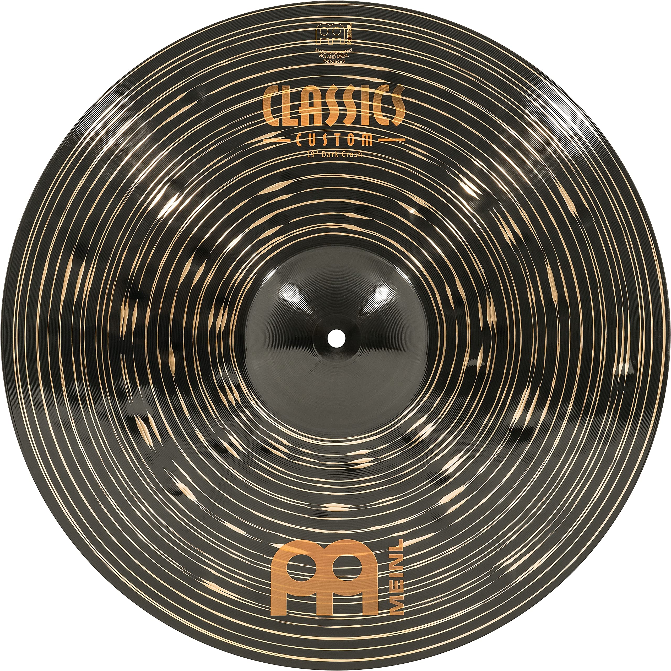 Meinl 19" Crash Cymbal - Classics Custom Dark - Made in Germany, 2-YEAR WARRANTY (CC19DAC)