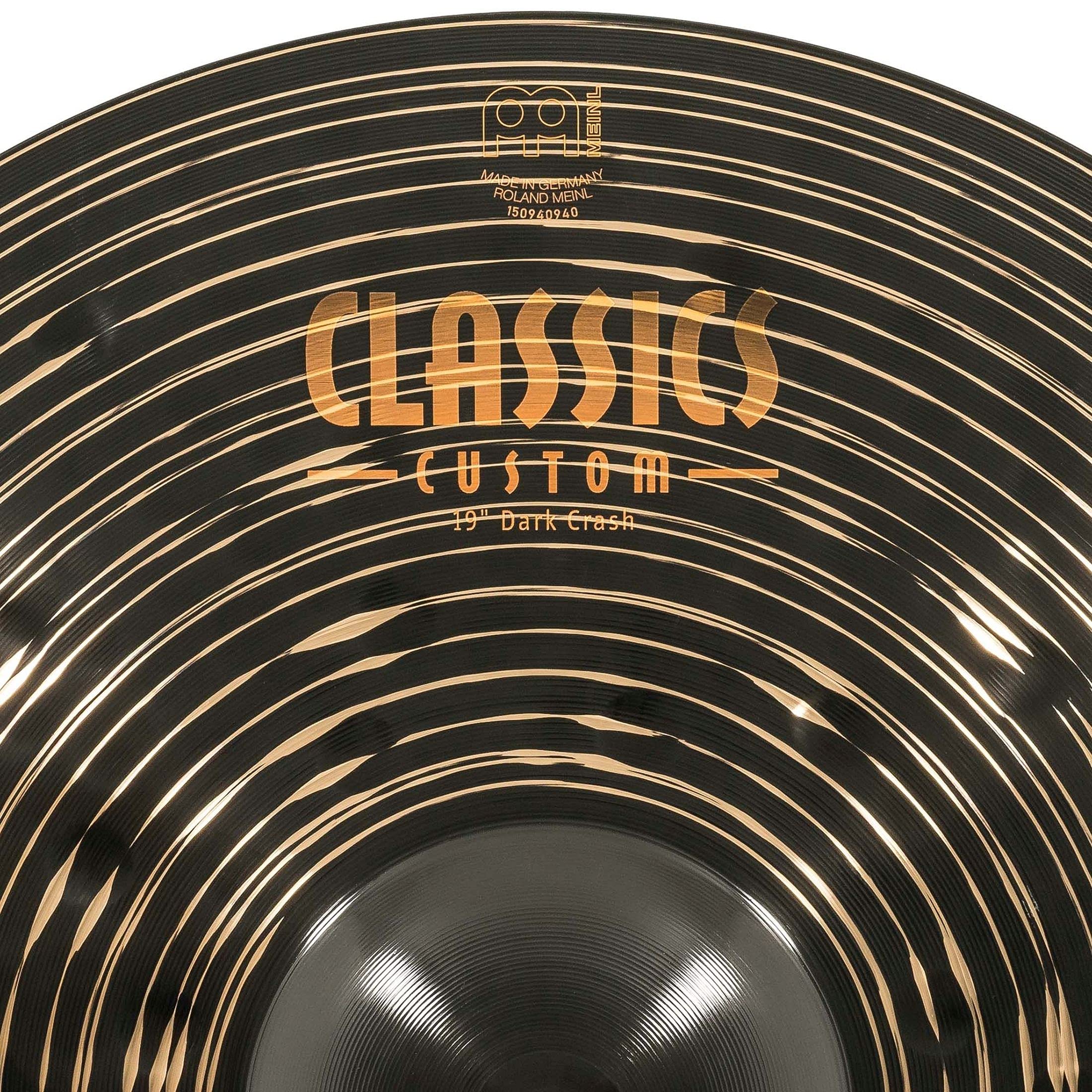 Meinl 19" Crash Cymbal - Classics Custom Dark - Made in Germany, 2-YEAR WARRANTY (CC19DAC)