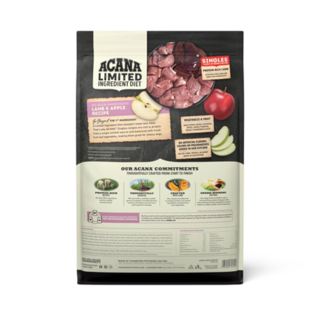 Acana Lamb and Apple Singles Formula Dog Food, 13 Pound Bag