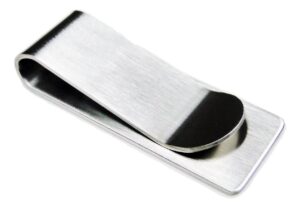 tapp collections silver stainless steel slim money clip #3 - silver