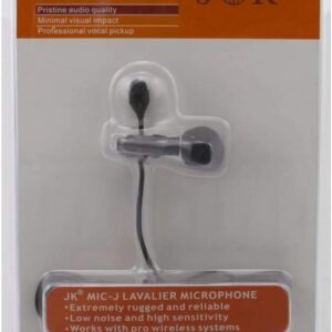 J K MIC-J 044 Lavalier Lapel Clip On Omni-directional Condenser Microphone Compatible with Shure Wireless Transmitter (Mini XLR TA4F Connector)