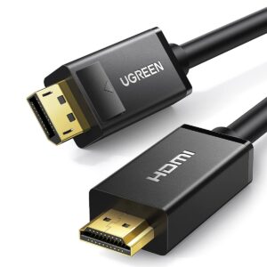 UGREEN 4K Displayport to HDMI Cable Uni-Directional UHD DP to HDMI Connector Video Display Cord for HDTV Monitor Projector Computer 16FT