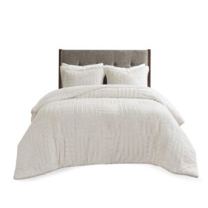 Madison Park Arctic Fur Down Alternative Comforter Mini Set, King/California King, Ivory