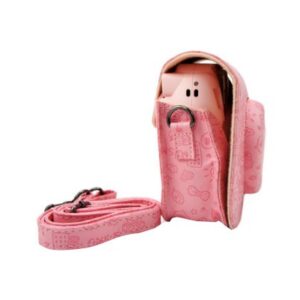 Cartoon PU Leather Shoulder Case with Free Shoulder Strap for Fujifilm Instax Mini 8 - Pink