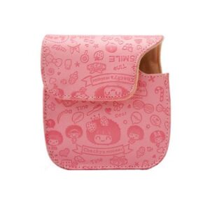 Cartoon PU Leather Shoulder Case with Free Shoulder Strap for Fujifilm Instax Mini 8 - Pink