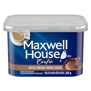 maxwell house cafe, suisse mocha, instant coffee, 205g/7.2oz., {imported from canada}