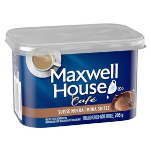 Maxwell House Cafe, Suisse Mocha, Instant Coffee, 205g/7.2oz., {Imported from Canada}