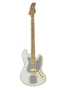 gift house pin electric bass white