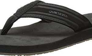 Quiksilver Men's Monkey Wrench 3 Point Sandal, Black/Black/Brown, 9 M US