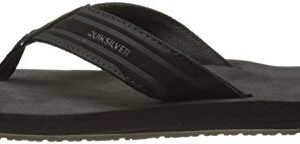 Quiksilver Men's Monkey Wrench 3 Point Sandal, Black/Black/Brown, 9 M US