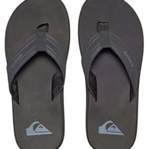 Quiksilver Men's Monkey Wrench 3 Point Sandal, Black/Black/Brown, 9 M US