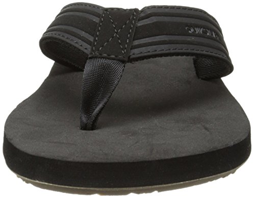 Quiksilver Men's Monkey Wrench 3 Point Sandal, Black/Black/Brown, 9 M US