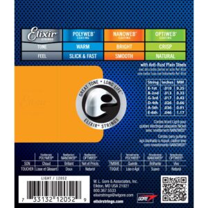 Elixir Nanoweb Electric Guitar Strings | 3 Pack | Light | 10-46