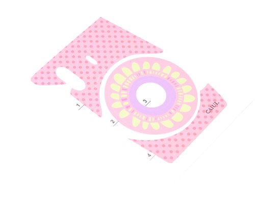 Floral Fuji Mini Camera Sticker for Fujifilm Instax mini 8 - Pink