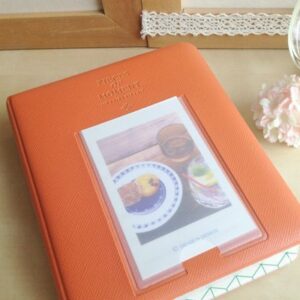 64 Pockets Colorful Fuji Instax Mini Book Style Photo Album Holder Card Holder for Fujiflim Instax Mini 7S Mini 8 Mini 25 Mini 50S Films - Orange