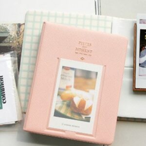 64 Pockets Colorful Fuji Instax Mini Book Style Photo Album Holder Card Holder for Fujiflim Instax Mini 7S Mini 8 Mini 25 Mini 50S Films - Pink