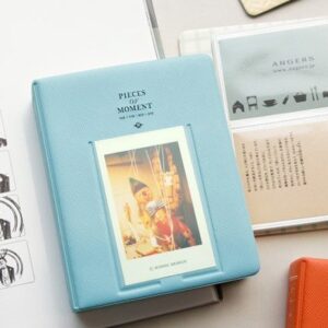 64 Pockets Colorful Fuji Instax Mini Book Style Photo Album Holder Card Holder for Fujiflim Instax Mini 7S Mini 8 Mini 25 Mini 50S Films - Blue