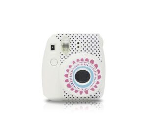 floral fuji mini camera sticker for fujifilm instax mini 8 - white