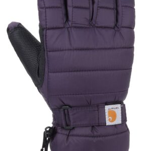 Carhartt Women's Quilts Insulated Breathable Glove with Waterproof Wicking Insert, Nightshade, Small