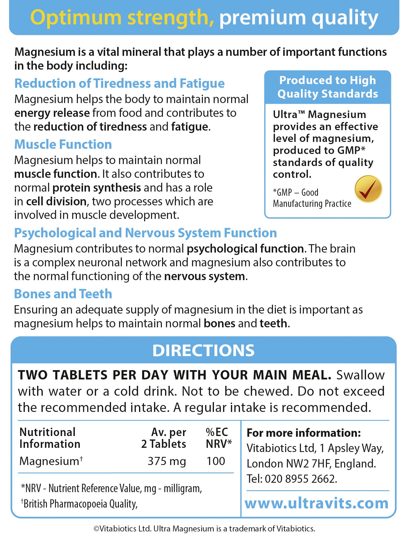 Ultra Magnesium - 60tabs