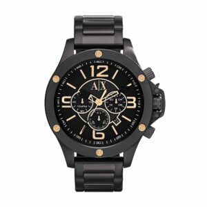 a|x armani exchange men's chronograph black stainless steel watch (model: ax1513)