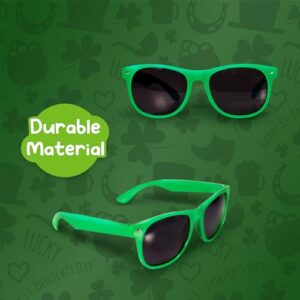 Windy City Novelties 12 Pack Green Retro Sunglasses