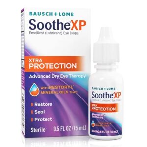 soothe bausch + lomb xp lubricant eye drops, xtra protection formula, 0.5 ounce/15 ml