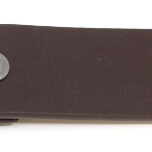 BC Belts Leather Belt Strap with Smooth Grain Finish 1.5" Wide with Snaps (Brown-M)