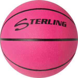 sterling neon pink women's size 6 (28.5") indoor/outdoor rubber basketball