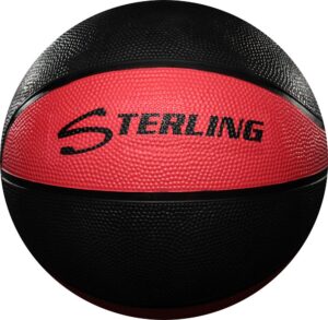 sterling red/black junior size 5 rubber basketball