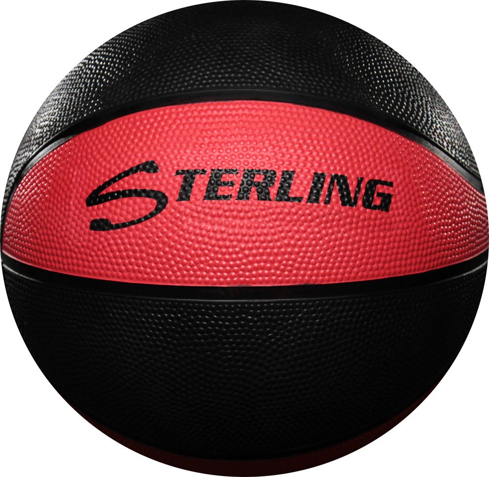 Sterling Red/Black Junior Size 5 Rubber Basketball