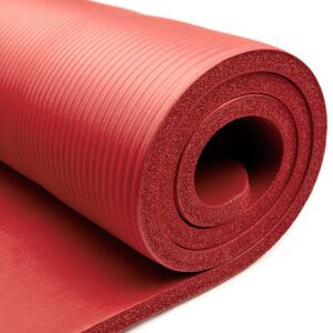 Extra Thick Yoga Mat, 5/8 Inch (16 mm) with No Stick Ridge - Non-Slip Grip Foam Cushion Aid with Carrying Strap for Workouts or Physical Therapy