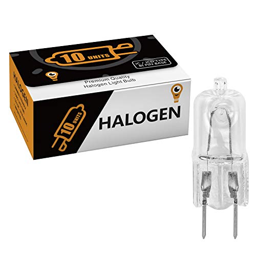 10 Pack-G8 35 Watt Halogen Light Bulbs I NO HARMFUL BLUE LIGHT I JCD Type 110v 130v 35W T4 G8 Under Cabinet Puck Lamp Undercabinet Microwave Oven Stove Top Kitchen Appliance Lighting Bi Pin Clear Lens