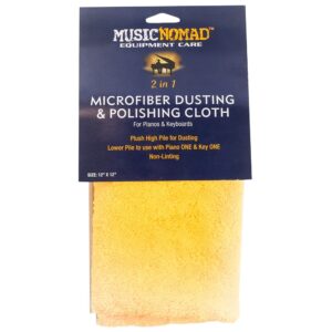 musicnomad microfiber dusting and polishing cloth for pianos and keyboards (mn230)