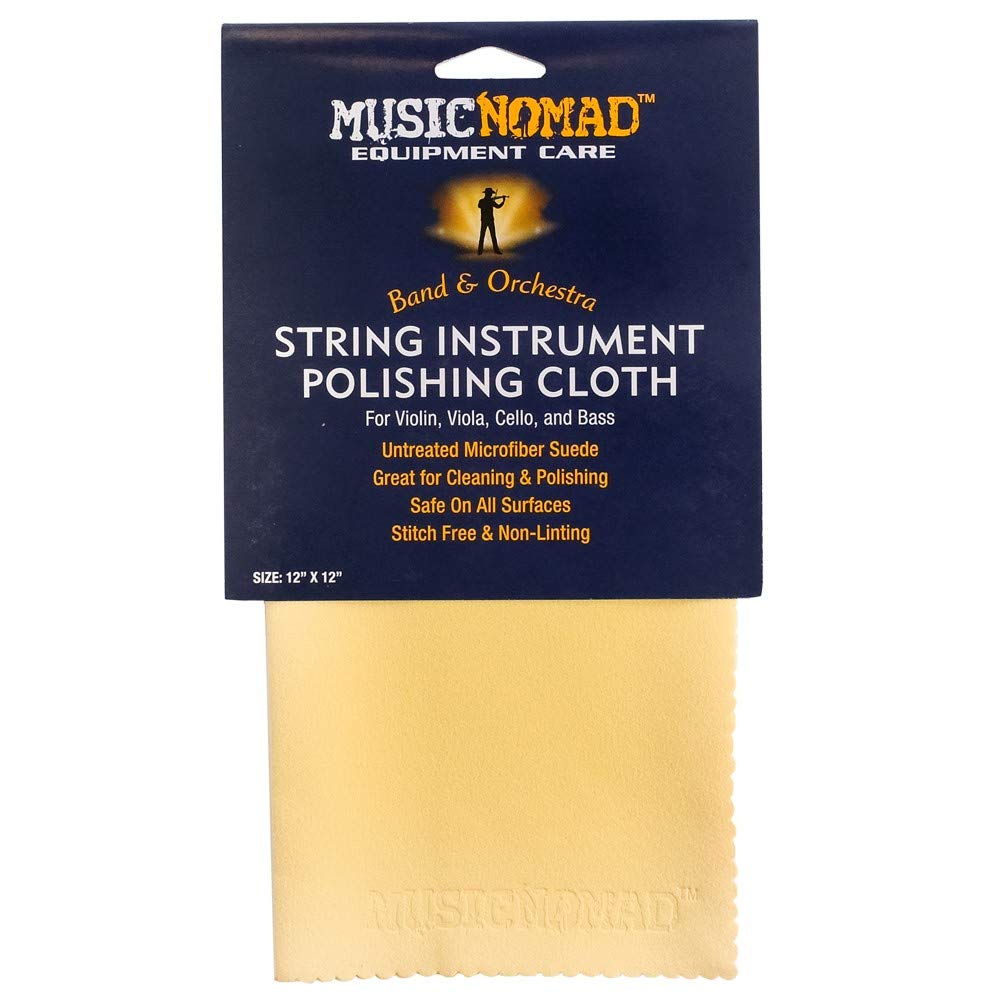 MusicNomad String Instrument Premium Microfiber Polishing Cloth (MN731) 12" x 12"