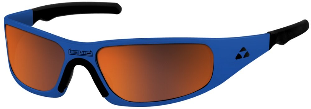 Liquid Mens Gasket Polarized Sunglasses, Blue/Red/Mirror