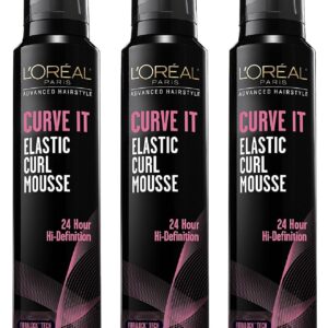 Loreal Advances Hair Style Curve It Curl Mousse 8.3z (Pack of 3)